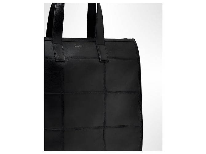 Saint Laurent Bolsa Tote de Couro Acolchoado Preto - vista 12