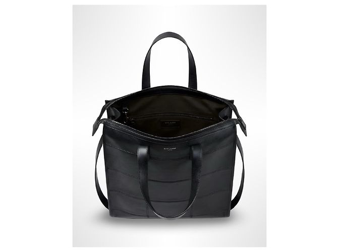 Saint Laurent Bolsa Tote de Couro Acolchoado Preto - vista 3