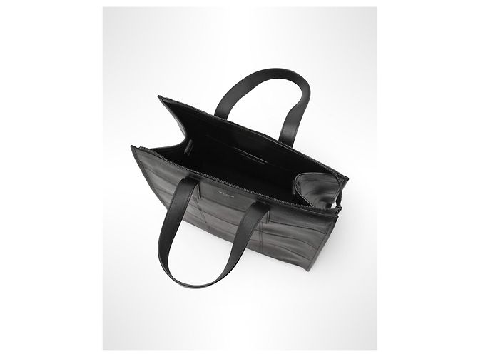 Saint Laurent Bolsa Tote de Couro Acolchoado Preto - vista 7
