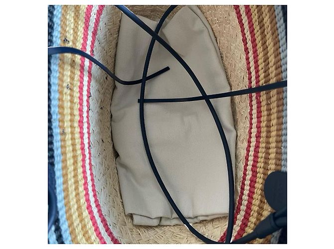 Loewe Borsa Cesta Anagram in paglia Multicolore Beige - vista 13