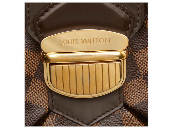 Borsa Tote Louis Vuitton Damier Sistina GM Marrone - vista 8