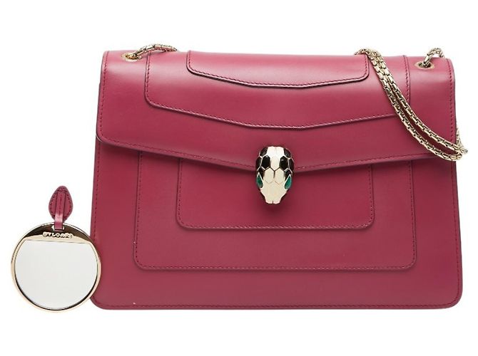Bulgari Borsa a tracolla con catena Serpenti Forever di Bvlgari Rosa - vista 12