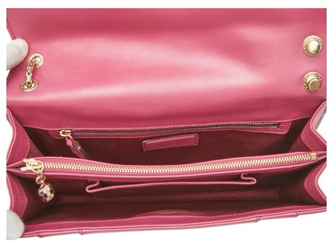 Bulgari Borsa a tracolla con catena Serpenti Forever di Bvlgari Rosa - vista 9