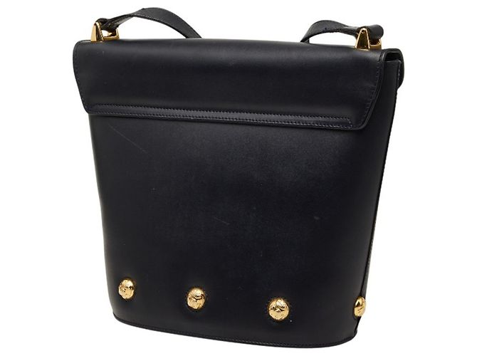 Borsa a tracolla in pelle nera con borchie Salvatore Ferragamo Nero - vista 2
