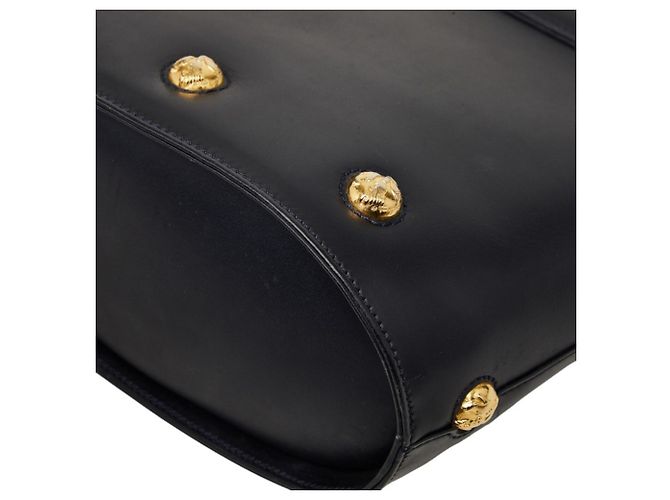 Borsa a tracolla in pelle nera con borchie Salvatore Ferragamo Nero - vista 6