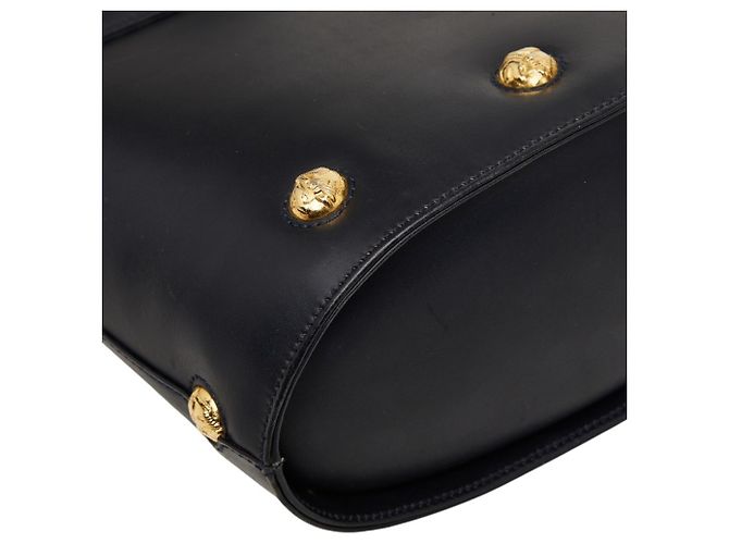 Borsa a tracolla in pelle nera con borchie Salvatore Ferragamo Nero - vista 7