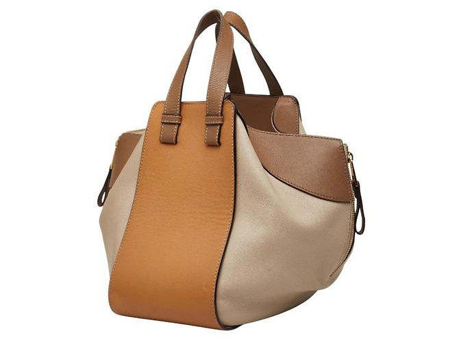 Borsa a mano piccola Loewe Anagram Hammock Marrone Beige - vista 2