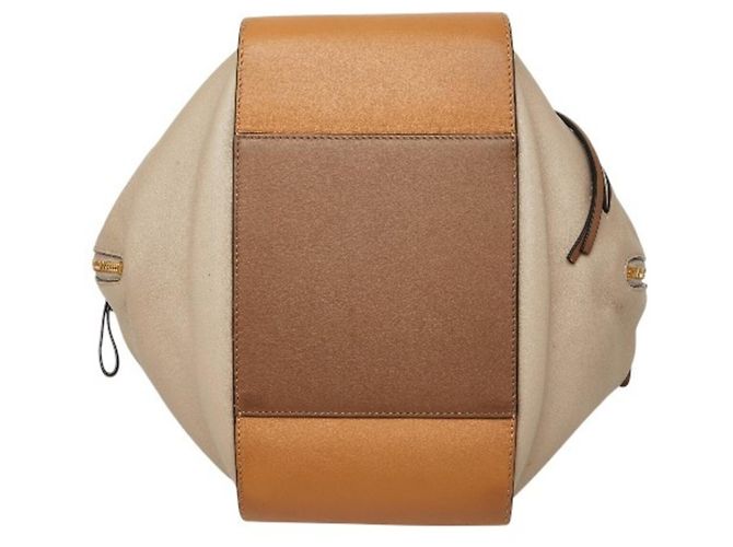 Borsa a mano piccola Loewe Anagram Hammock Marrone Beige - vista 3