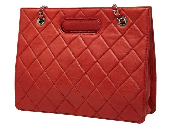 Borsa a tracolla Chanel 2.55 Coco Mark Matelassé Chain Rosso - vista 2