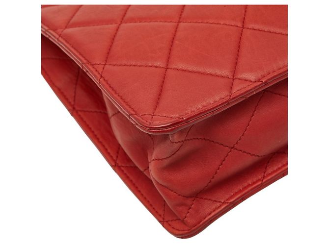 Borsa a tracolla Chanel 2.55 Coco Mark Matelassé Chain Rosso - vista 5