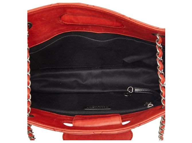 Borsa a tracolla Chanel 2.55 Coco Mark Matelassé Chain Rosso - vista 8