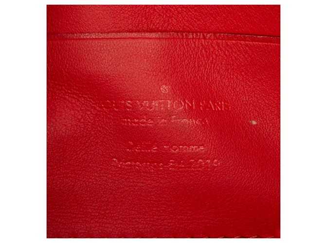 Pochette Louis Vuitton Taurillon Monogram Pochette Volga Clutch Bag Rosso - vista 8
