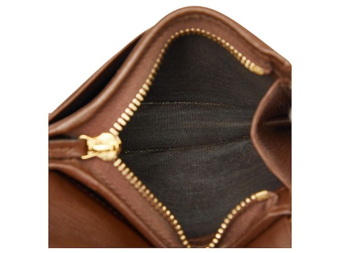 Portafoglio bi-fold Gucci GG Supreme Horsebit 1955 Marrone Beige - vista 7