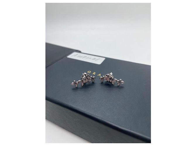 Graff Platin und Diamant Schmetterling Ohrringe Silber - Ansicht 3