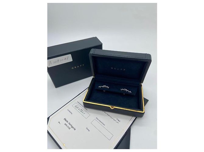 Graff Platin und Diamant Schmetterling Ohrringe Silber - Ansicht 5