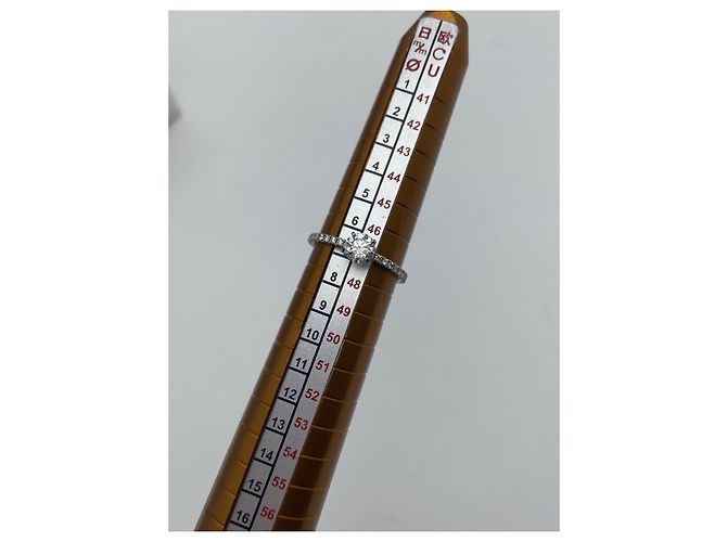 Cartier Diamantring Platin 0.42ct Silber - Ansicht 3