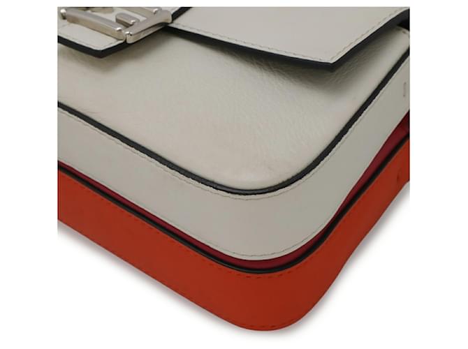 Borsa a secchiello Fendi Double Micro Rosa Bianco Rosso - vista 4