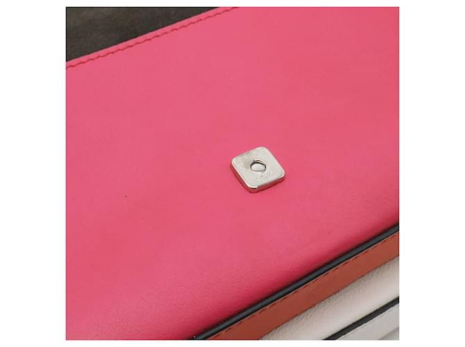 Borsa a secchiello Fendi Double Micro Rosa Bianco Rosso - vista 7