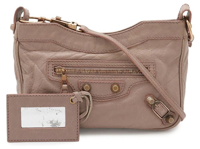 Borsa a spalla Balenciaga Giant Hip Rosa - vista 2
