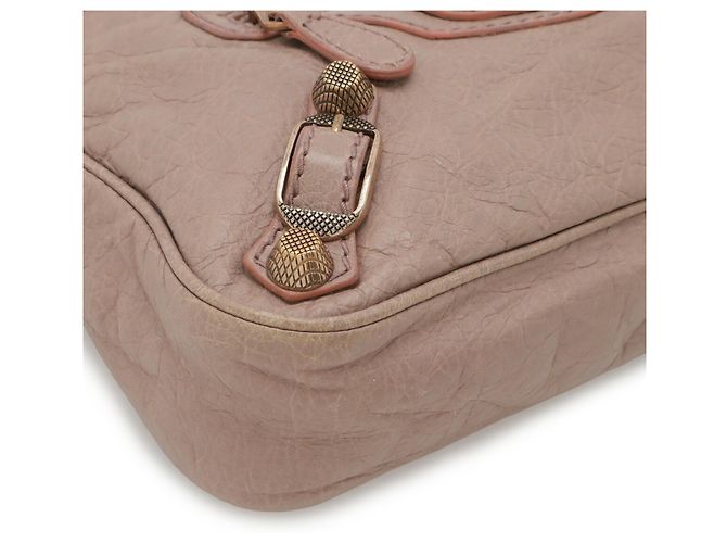 Borsa a spalla Balenciaga Giant Hip Rosa - vista 4