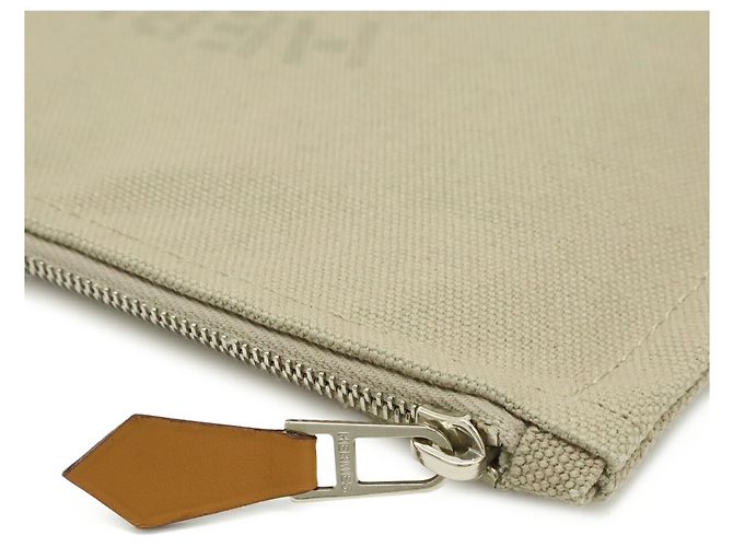 Hermès Pochette piatta Hermes New Yachting PM Beige Sabbia - vista 5