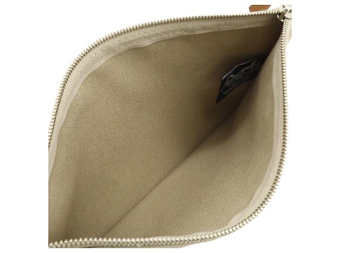Hermès Pochette piatta Hermes New Yachting PM Beige Sabbia - vista 6
