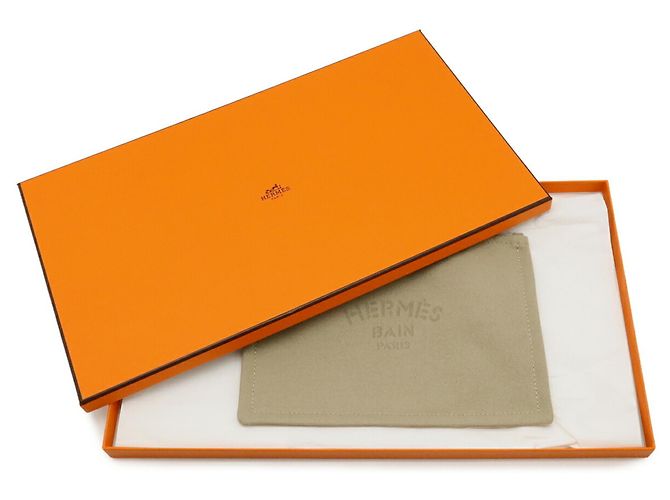 Hermès Pochette piatta Hermes New Yachting PM Beige Sabbia - vista 8