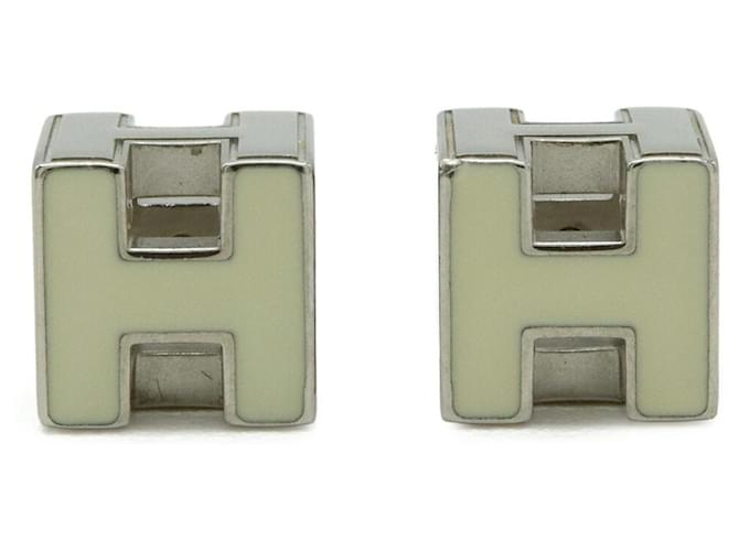 Hermès HERMES Cage d'H H-Cube Ohrstecker Silber - Ansicht 2