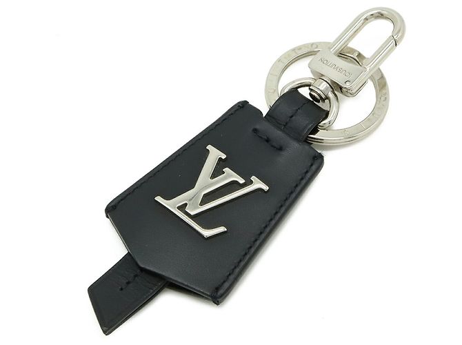 Portachiavi Louis Vuitton LV Cloche Clé Nero Argento - vista 2