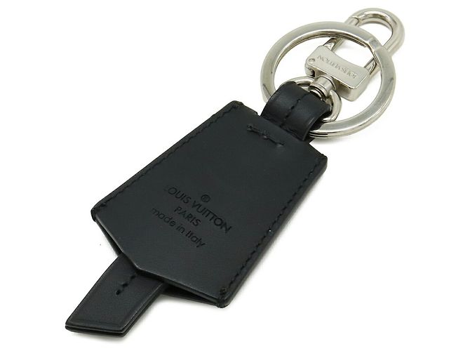 Portachiavi Louis Vuitton LV Cloche Clé Nero Argento - vista 3