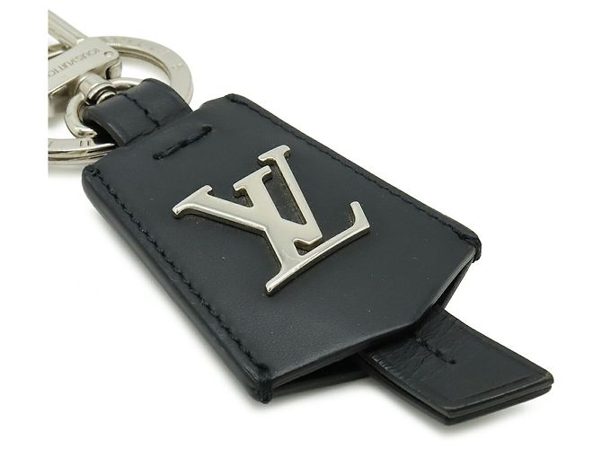 Portachiavi Louis Vuitton LV Cloche Clé Nero Argento - vista 4