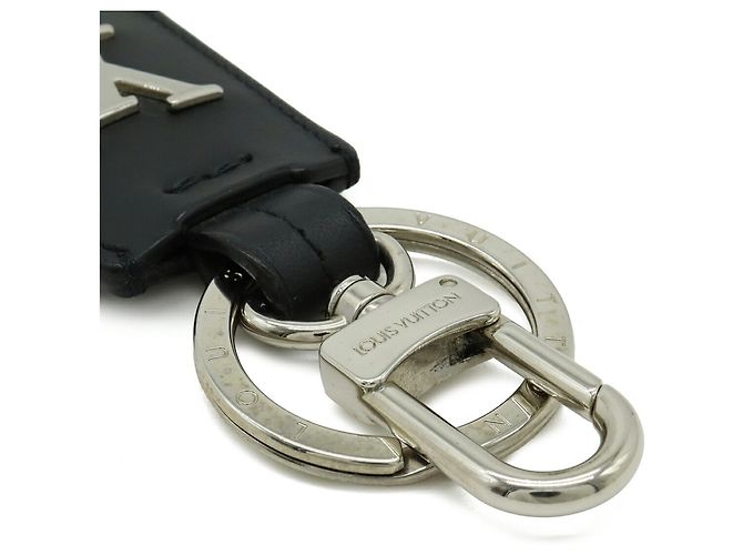 Portachiavi Louis Vuitton LV Cloche Clé Nero Argento - vista 5