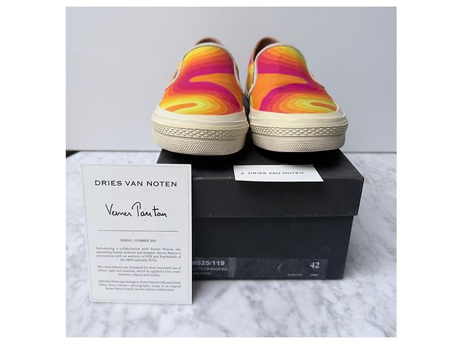 Dries Van Noten x Verner Panton Sneakers Multicolore Rosa Rosso Arancione Giallo - vista 8