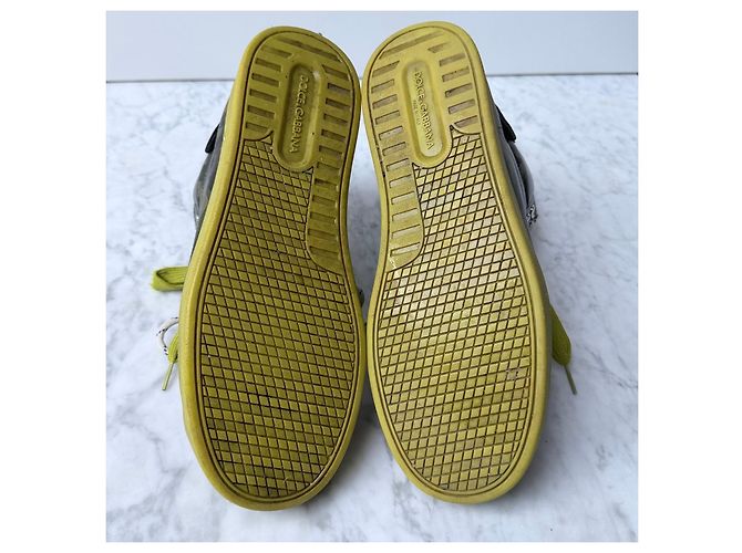 Dolce & Gabbana Sneakers Alte Camouflage Marrone Nero Verde - vista 4