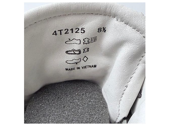Prada Sneakers alte in pelle e nylon grigio Argento - vista 4