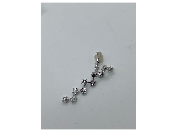 Orecchini Chanel Comet in platino e diamanti Argento - vista 3