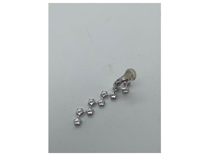 Orecchini Chanel Comet in platino e diamanti Argento - vista 4