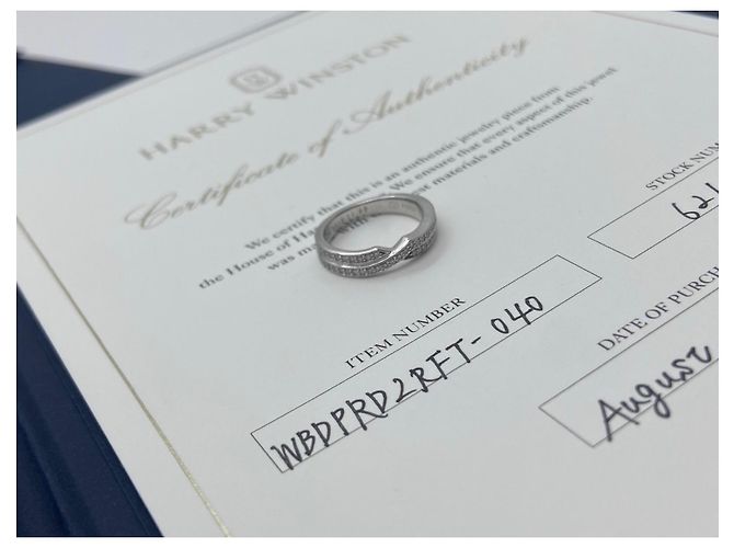 Harry Winston HW Platin Diamantring Silber - Ansicht 4
