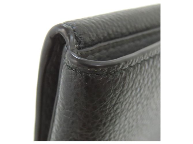 Prada Logo Leder-Bifold-Geldbörse Schwarz - Ansicht 22