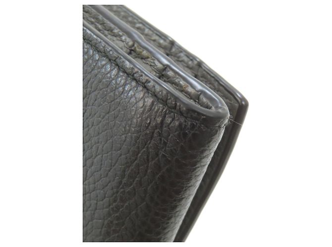 Prada Logo Leder-Bifold-Geldbörse Schwarz - Ansicht 25