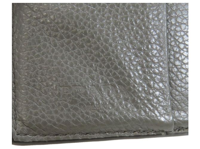 Prada Logo Leder-Bifold-Geldbörse Schwarz - Ansicht 7
