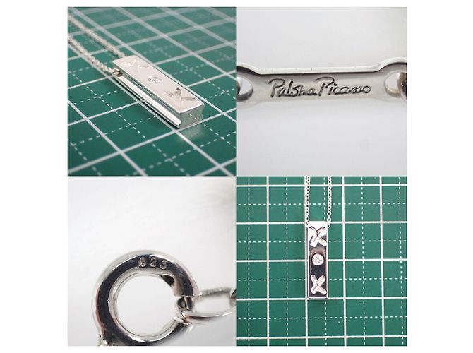 Collana Tiffany & Co. 925 Kiss Bar Diamond Paloma Picasso Argento - vista 11