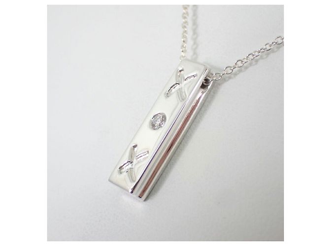 Collana Tiffany & Co. 925 Kiss Bar Diamond Paloma Picasso Argento - vista 4