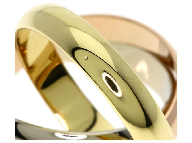 Anello Cartier Trinity in oro bianco oro giallo e oro rosa - vista 6