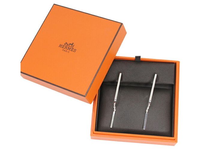 Hermès Pendientes de botón en plata Hermes Ever Chaine d'Ancre - vista 10
