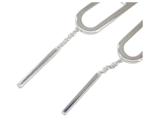 Hermès Pendientes de botón en plata Hermes Ever Chaine d'Ancre - vista 4