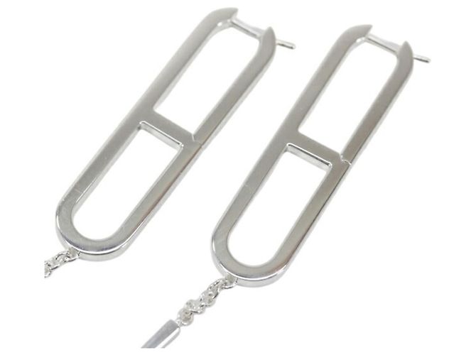 Hermès Pendientes de botón en plata Hermes Ever Chaine d'Ancre - vista 5