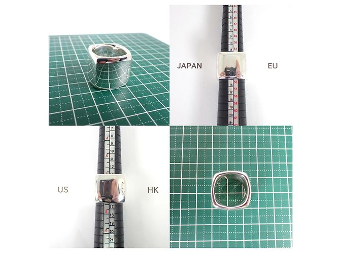 Chanel 925 Eckiger Breiter Ring Silber - Ansicht 10
