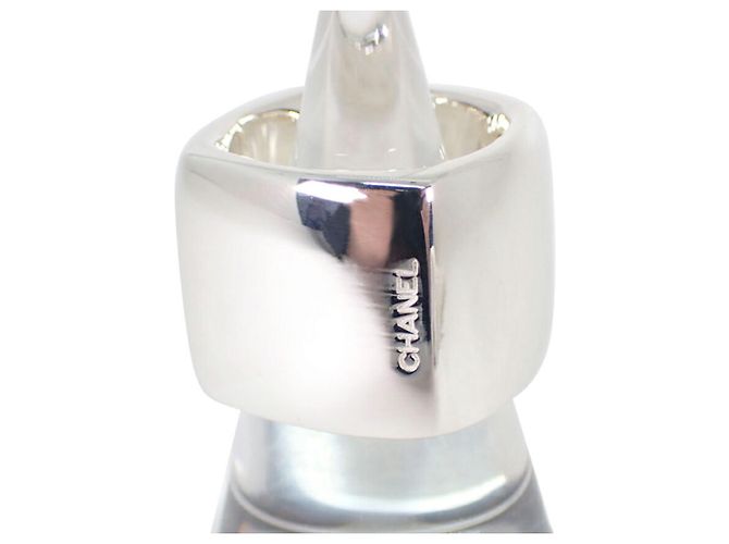 Chanel 925 Eckiger Breiter Ring Silber - Ansicht 2