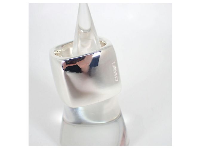 Chanel 925 Eckiger Breiter Ring Silber - Ansicht 3